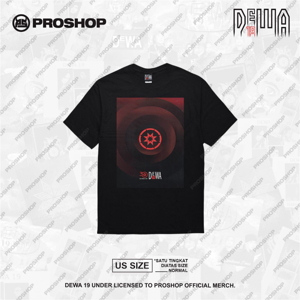 Proshop | Special Anniversary Red | Dewa 19 | Tshirt | Kaos Pria Kaos Distro | Hitam