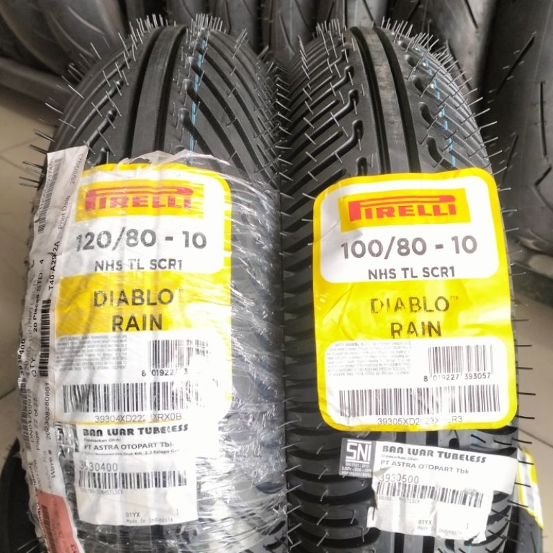 Ban pirelli diablo rain NHS TL SCR1 uk 100/80-10 & 120/80-10 For competition only
