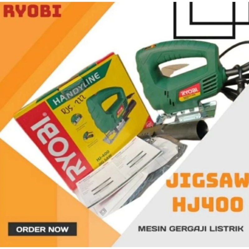 Mesin Gergaji Kayu Besi Listrik Jigsaw Ryobi HJ-400