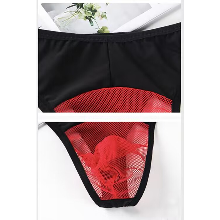 Tulustokoku Dezenna Celana Dalam Pria Sexy Thong Transparan Celana Dalam Jaring 5Y035