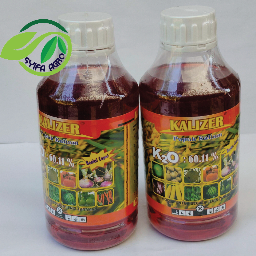 Pupuk Kalium Cair KALIZER Merangsang Bunga Dan Buah Kemasan 1 L Plus Perekat & GA3