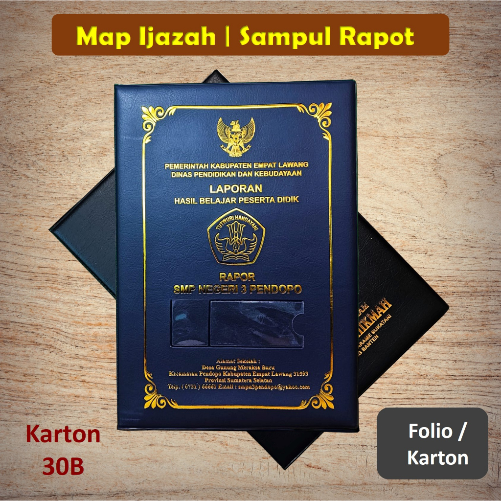 

MAP IJAZAH + LAMPIRAN BURAM / MAP RAPORT / SAMPUL IJAZAH / SAMPUL RAPORT K13 KARTON - MURAH - 30B