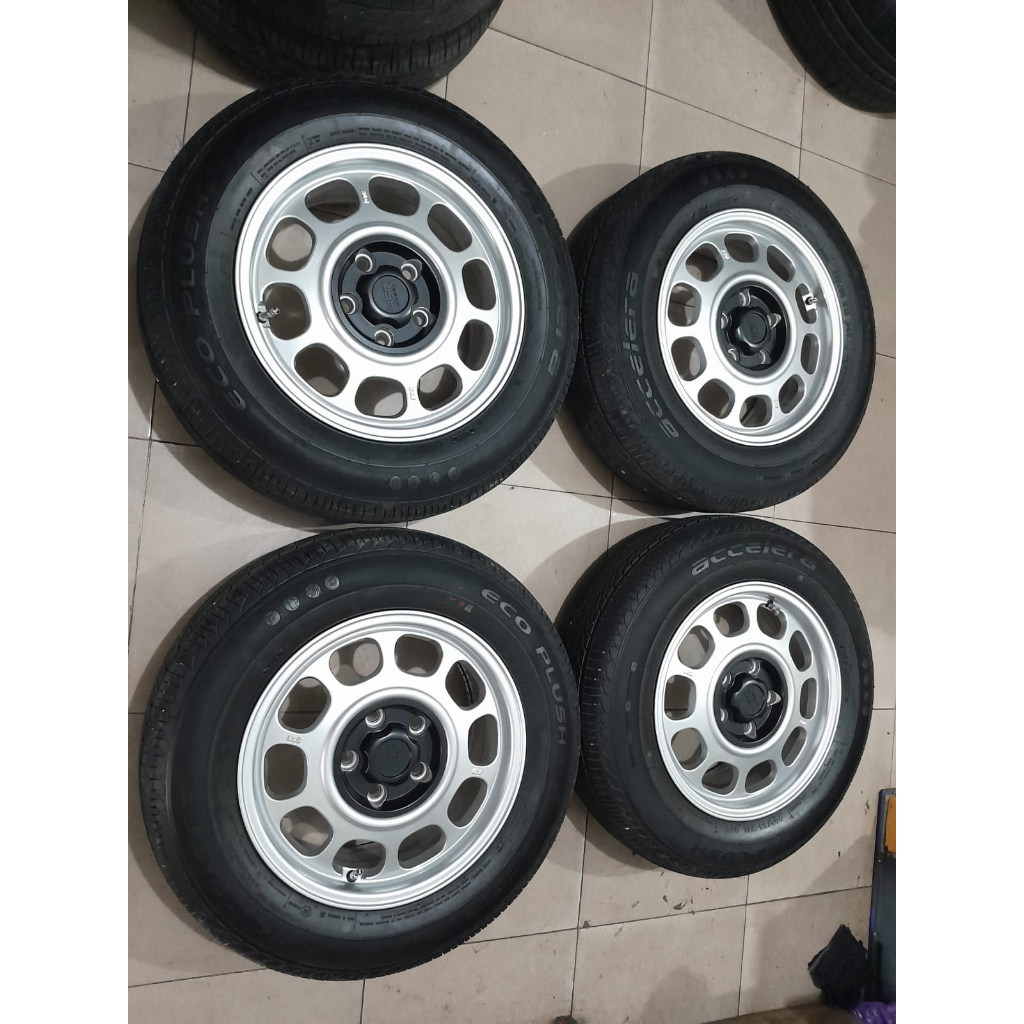 Velg Mobil Bekas Hsr KLG Ring 15x7 Pcd 5x114 Ban Accelera 205 65 R15 Buat Inova Luxio Crv