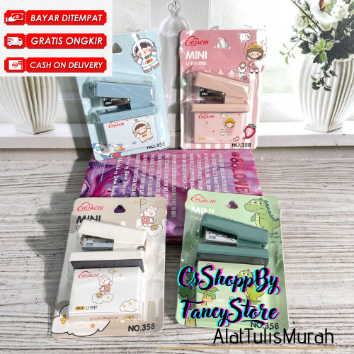 

Stapler Mini2in 1 Kode HUACHI HC358 Gambar Cewe Cute Free Isi Warna Soft Bisa COD