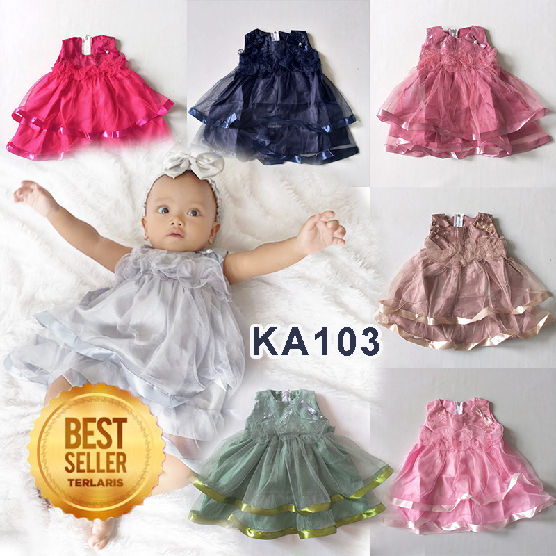 Dress Baju Bayi 0 6 Bulan Newborn Model Terbaru 2023 Warna Sage Green Soft Mint Putih Pink Dress Pes