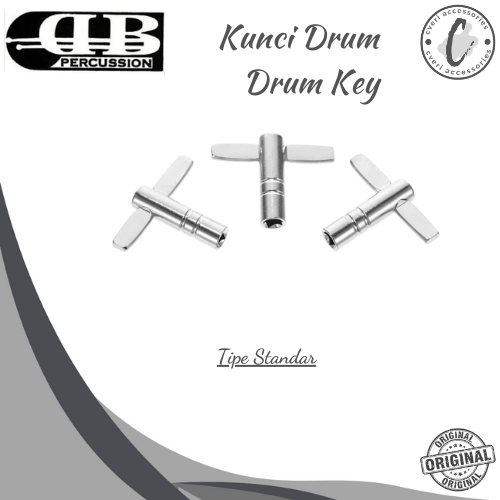 Kunci Tuning Drum Besi Chrome Tune Key Lubang Gantungan Kunci K01