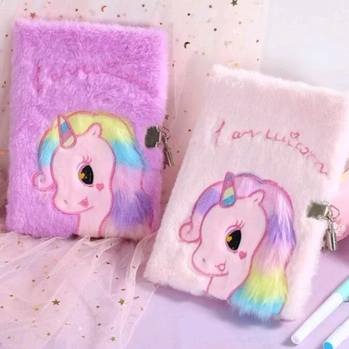 

Buku Unicorn gembok lock Agenda Notebook buku Unicorn bulu diary Unicorn lucu Import