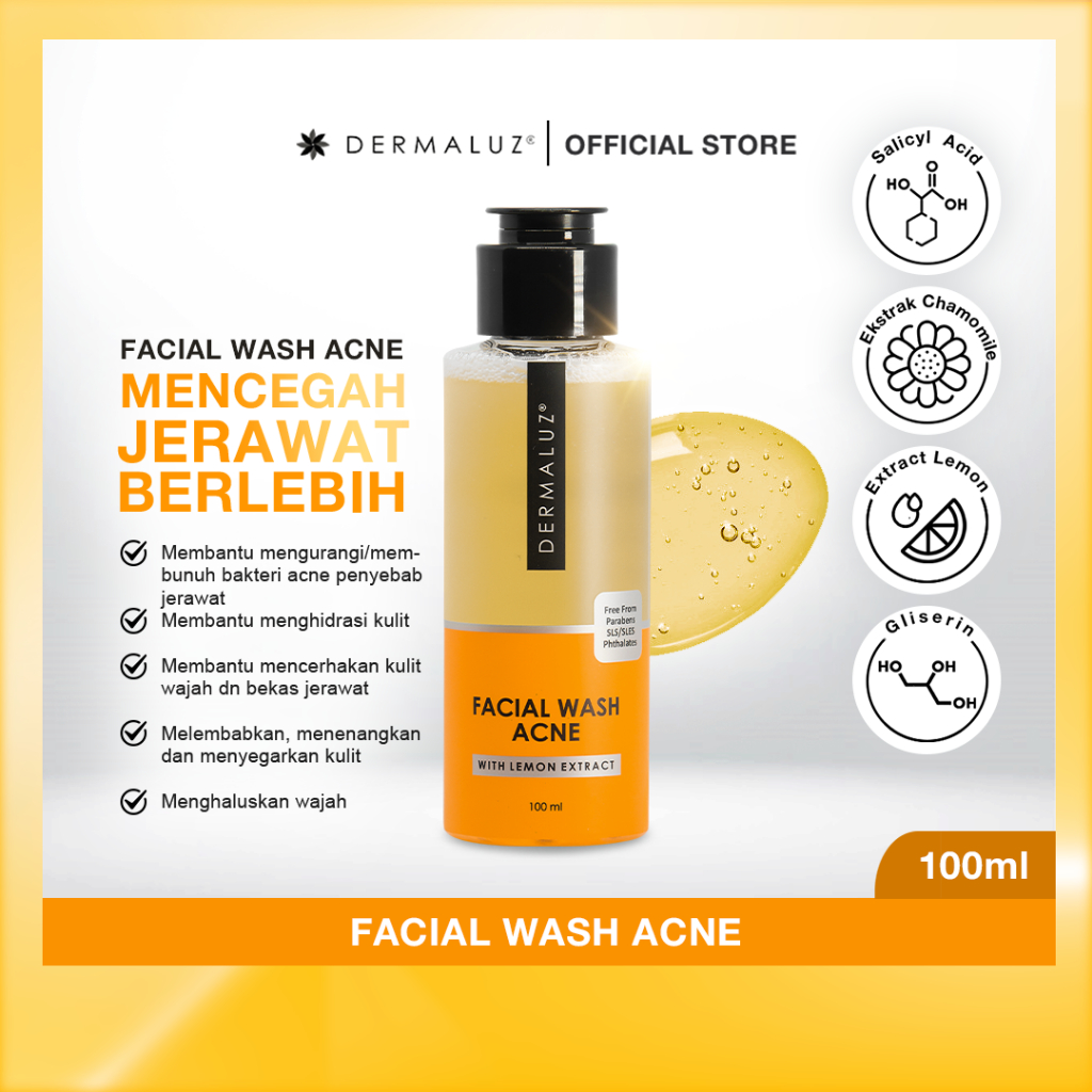 DERMALUZ Facial Wash Acne with Lemon Extract 100ml