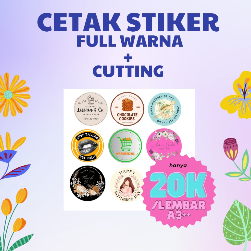 

cetak sticker full warna + cutting