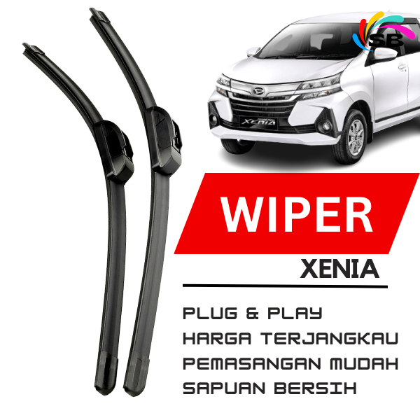 Wiper Xenia 2012 2010 2013 2014 2016 2006 2017 2011 2008 Wiper Xenia Old 1 Set Wiper Depan Frameless