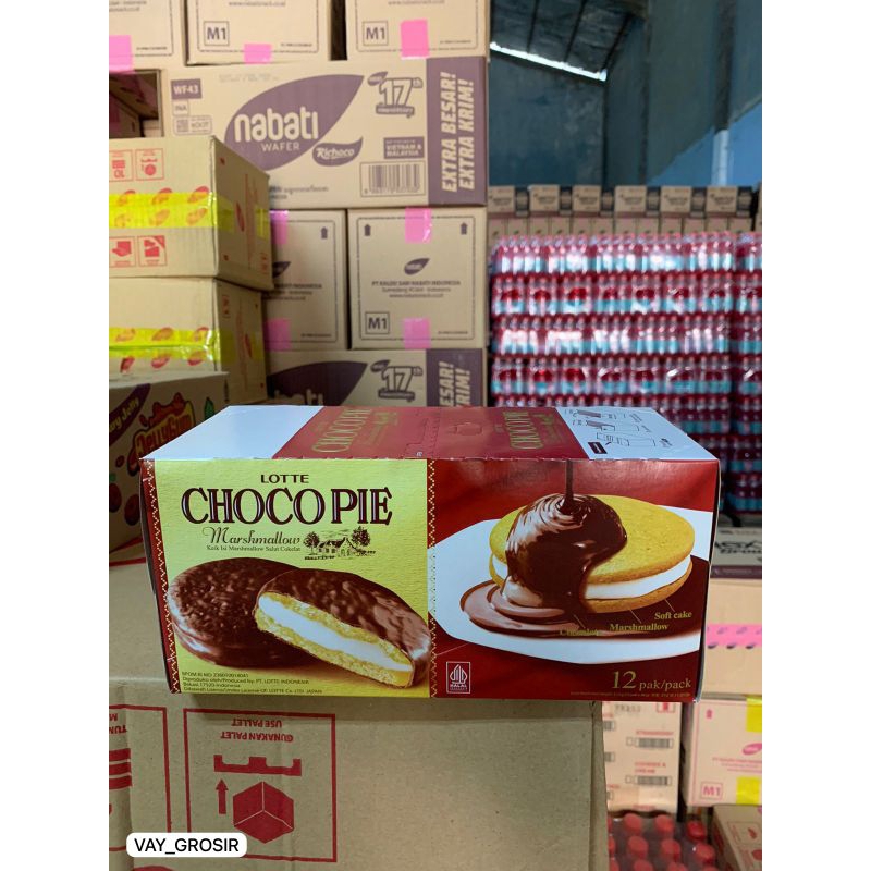 

Lotte chocopie Marshmallow keju/coklat 312g | 1 Box 12 pack @26g