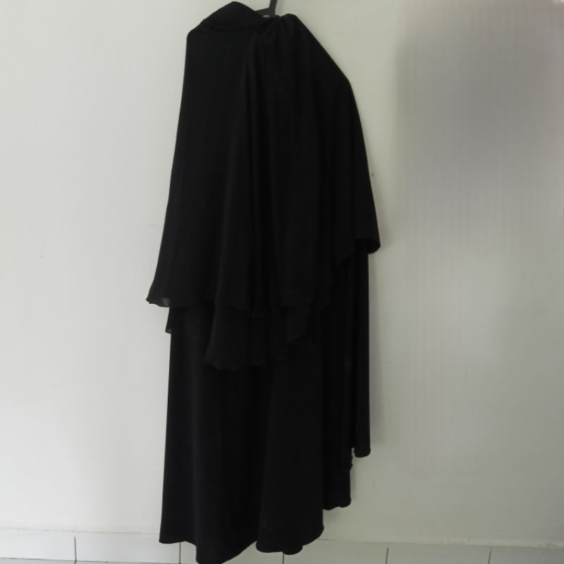 Preloved Khimar Safar Hitam