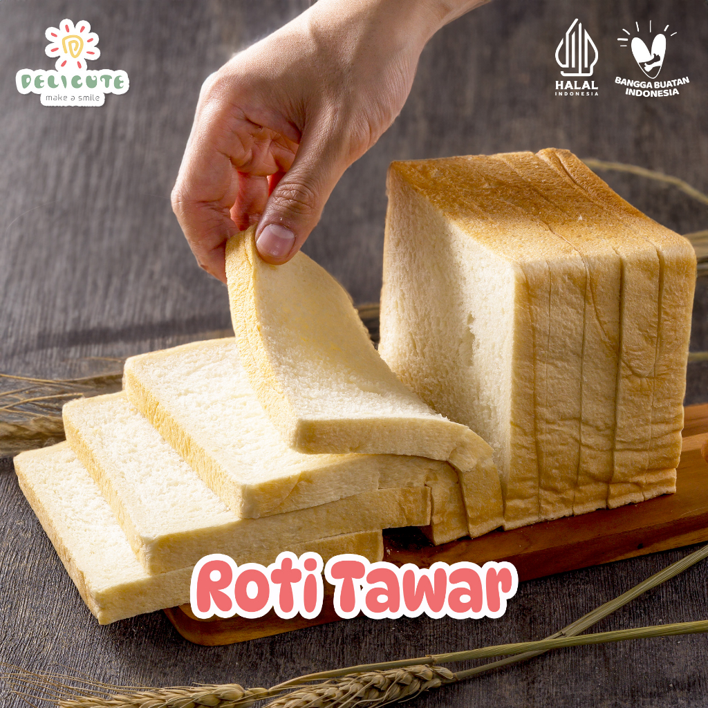 

ROTI TAWAR KULIT DELICUTE - TOAST BREAD LOAF ISI 9 LEMBAR