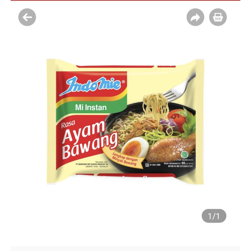 

indomie rasa ayam bawang lima pcs