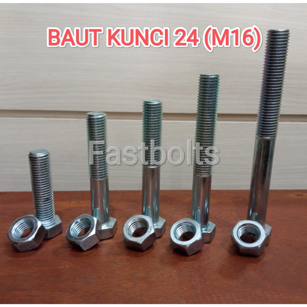 BAUT DAN MUR KUNCI 24 panjang 15cm (M16x150)