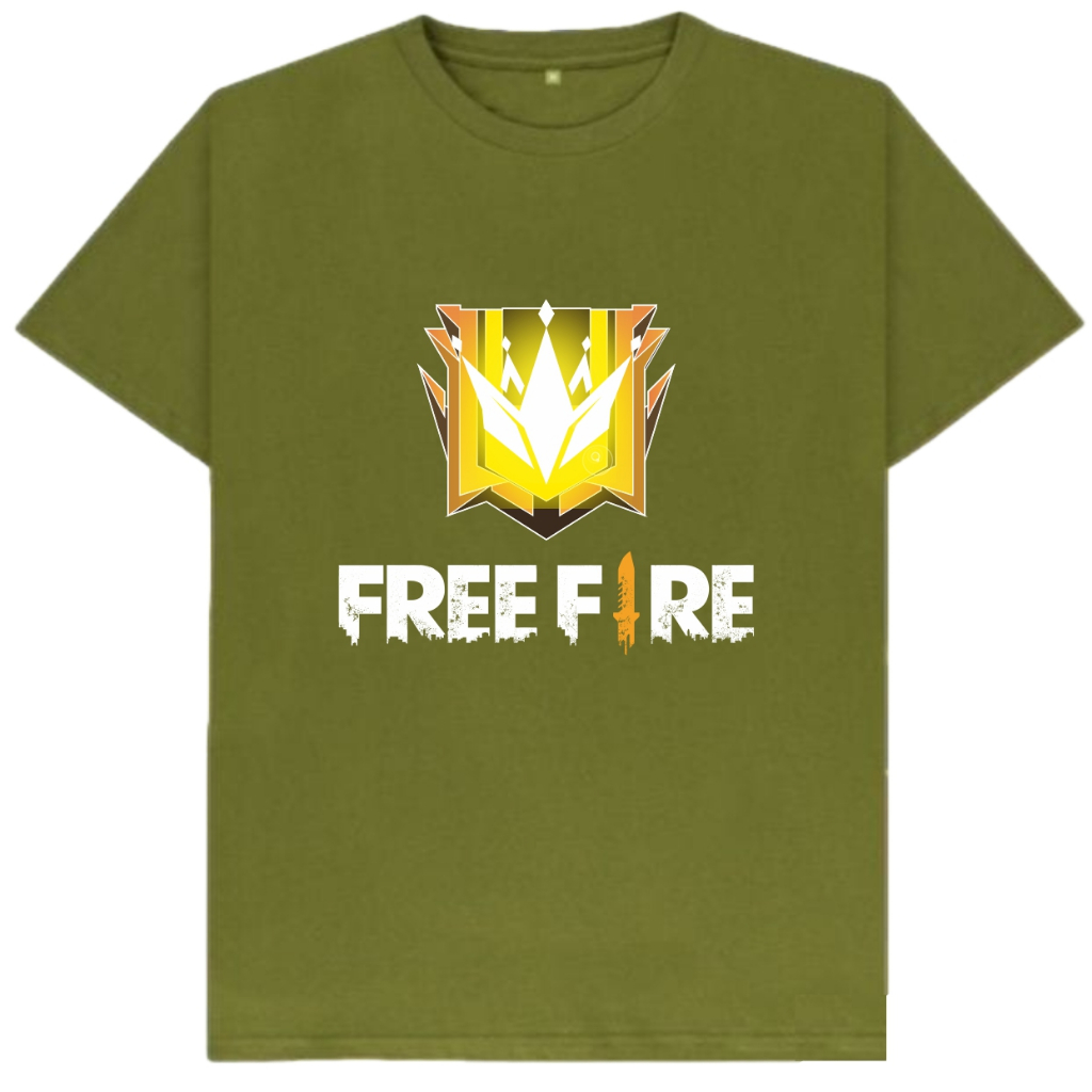 Baju Kaos Anak Karakter Ff Gerand Master Laki Laki dan Perempuan Usia1-10 Tahun Warna H-Army