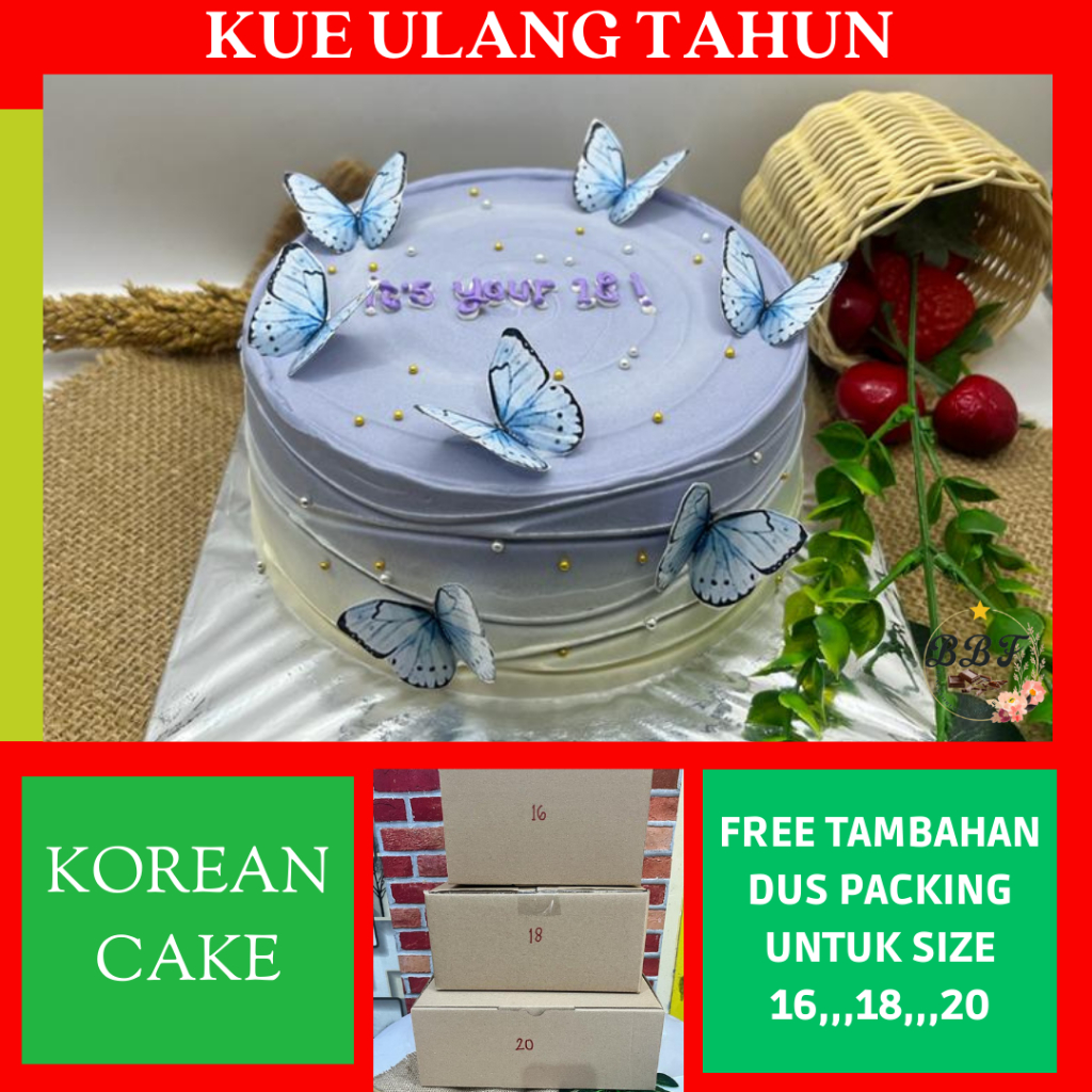 

Korean Cake / Korean Bento Cake / Kue Ulang Tahun / Cake Ulang Tahun / Kue Ultah / Birthday Cake