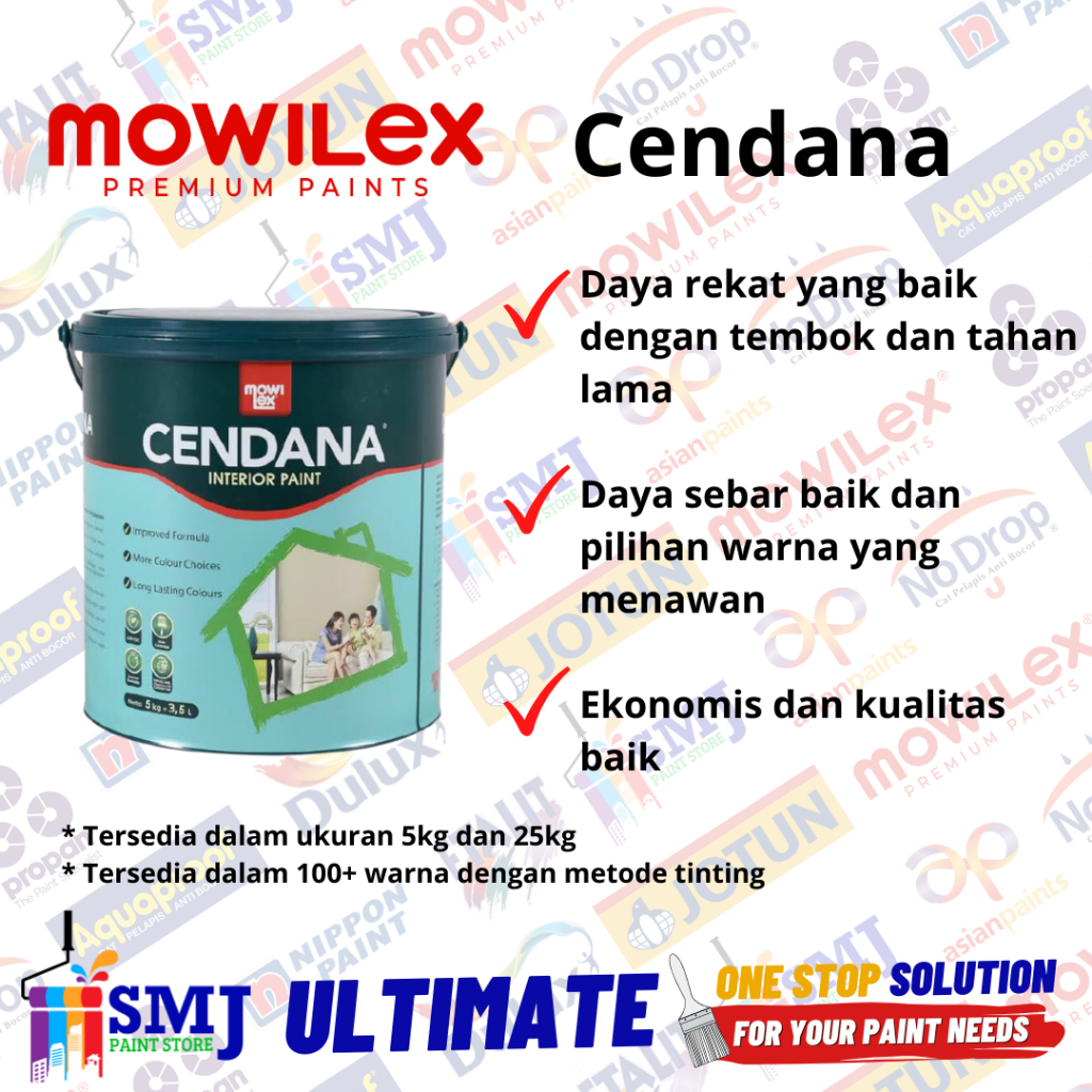 Cat Tembok Interior MOWILEX CENDANA Warna Tinting 25kg