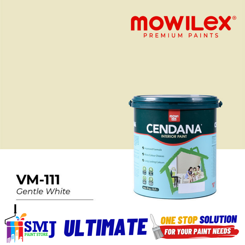 Cat Tembok Interior MOWILEX CENDANA 111 Gentle White 5kg