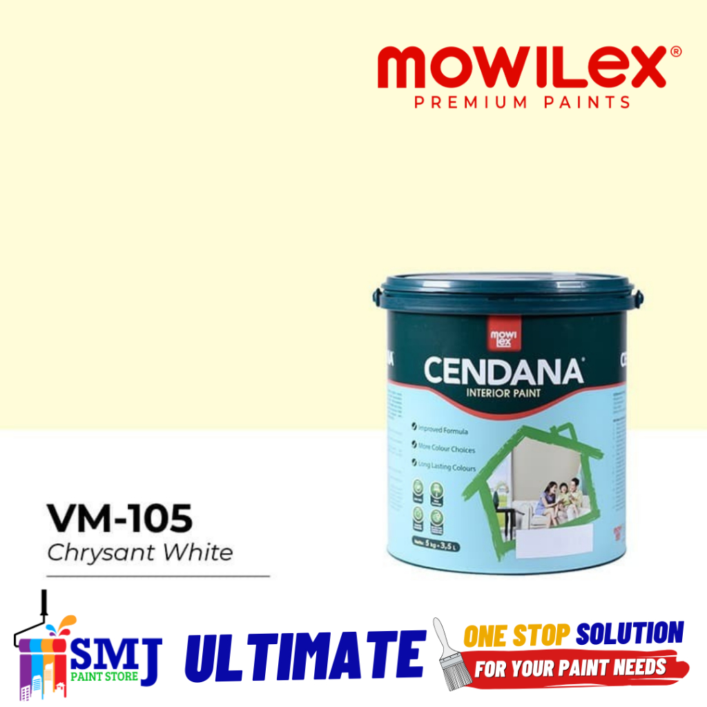 Cat Tembok Interior MOWILEX CENDANA 105 Chrysan White 5kg