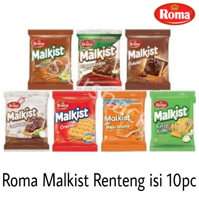 

Roma Malkist coklat Abon Keju kelapa renteng isi 10pc