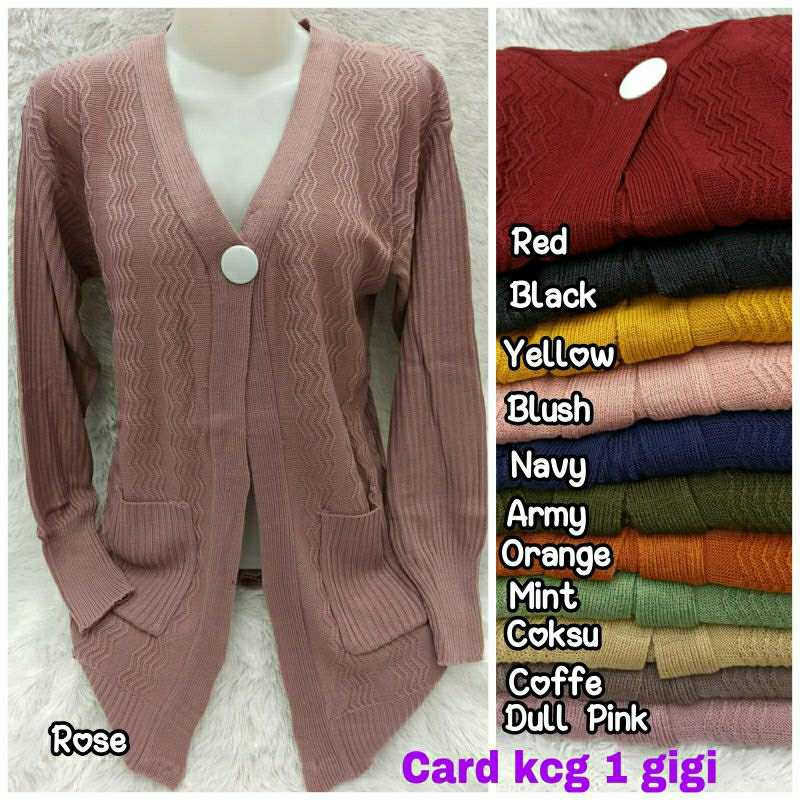 Cardigan Rajut Kancing Satu | Outer Rajut