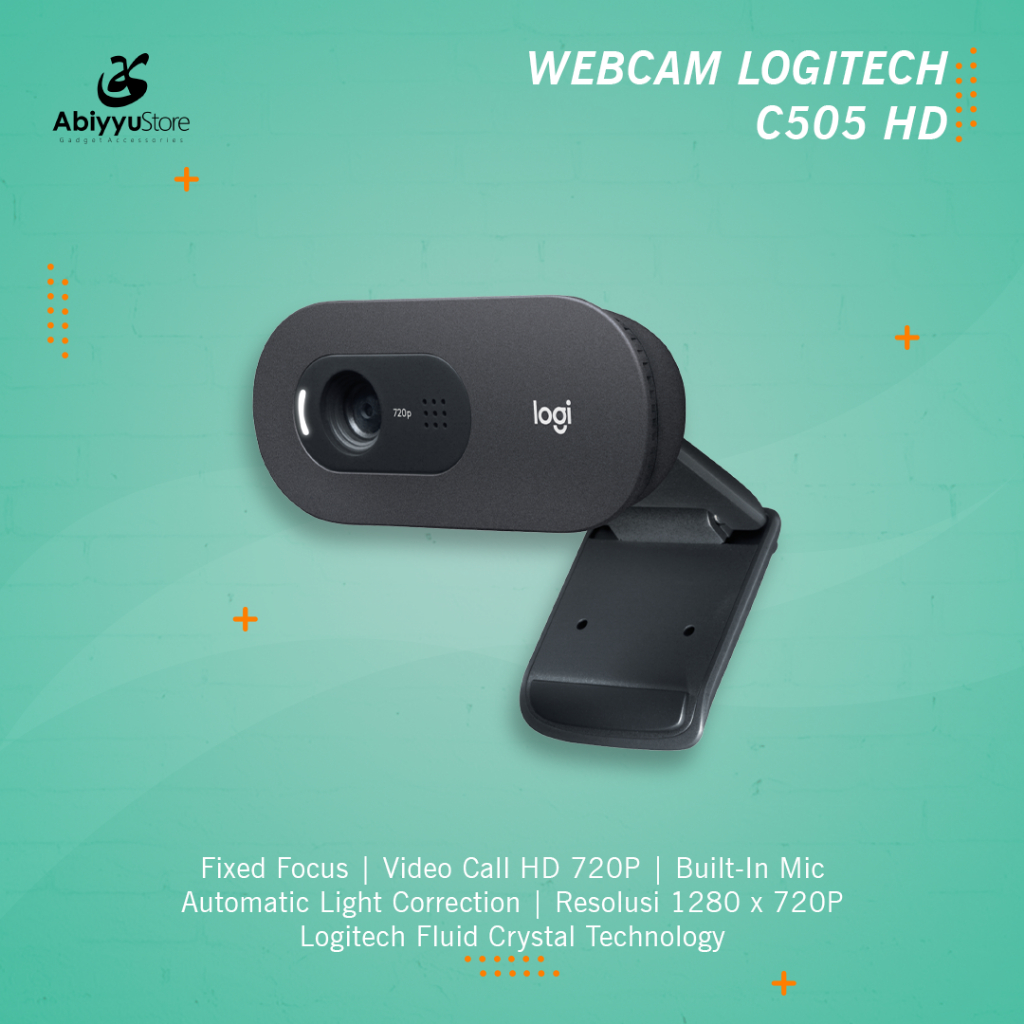 Webcam Logitech C505 HD 720P Web Cam PC Komputer Laptop Notebook