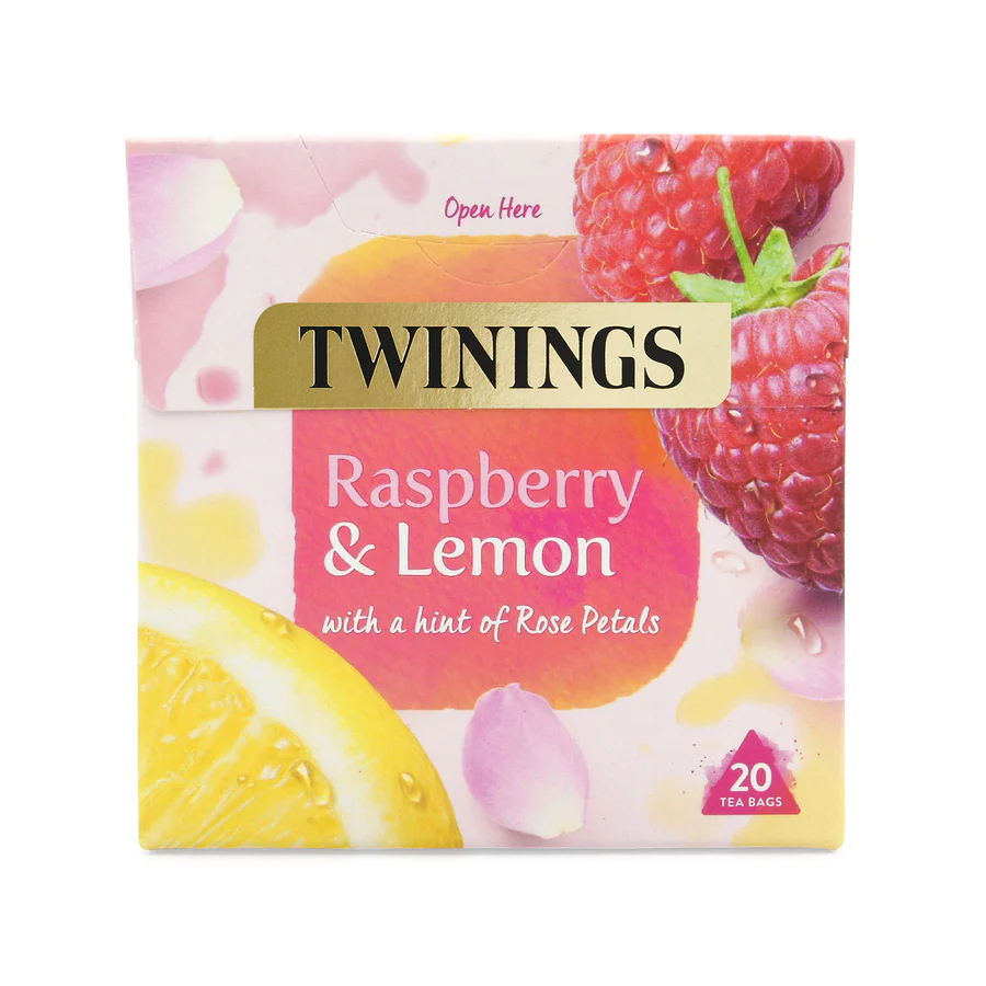 

Twinings Herbal Tea Raspberry & Lemon With Rose Petals 20 x 2 Gram