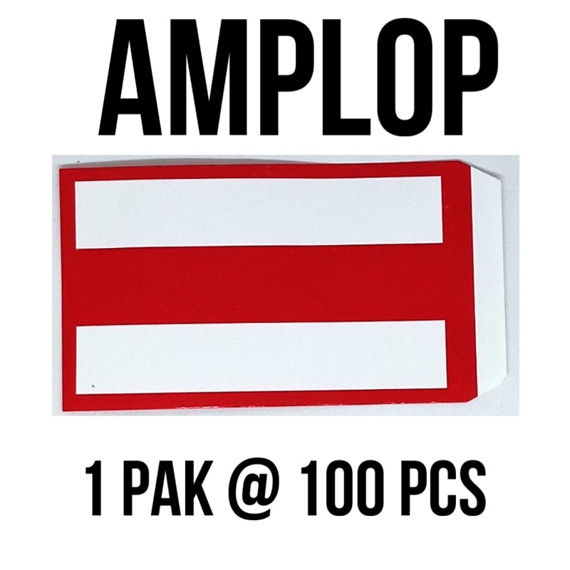 

(100pcs) AMPLOP ANGPAU MERAH PUTIH AMPLOP KONDANGAN