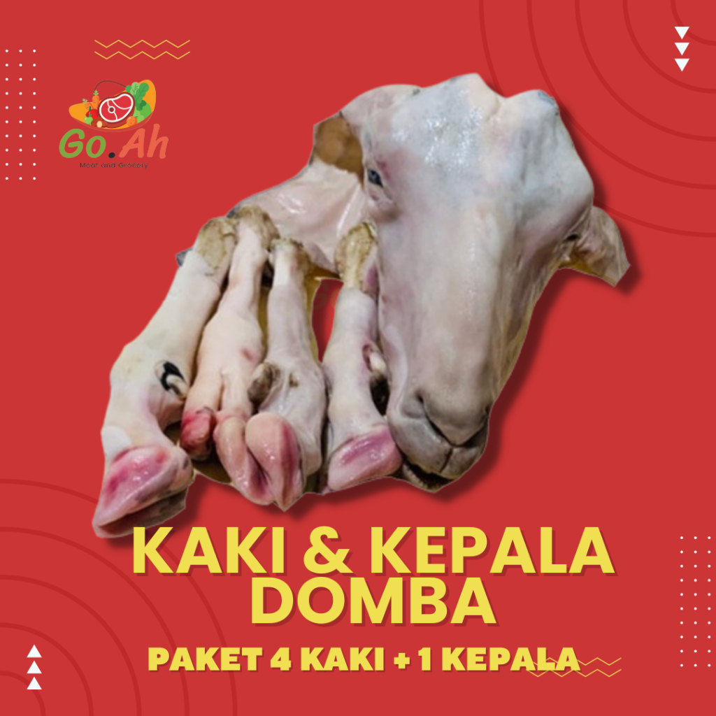 

paket Kaki dan kepala domba (kepala 1 + kaki 4)