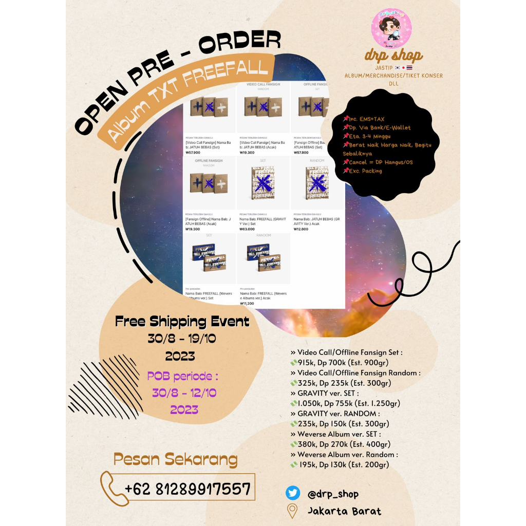 *PO Album TXT “FREEFALL” Video Call Fansign/Offline Fansign Event*