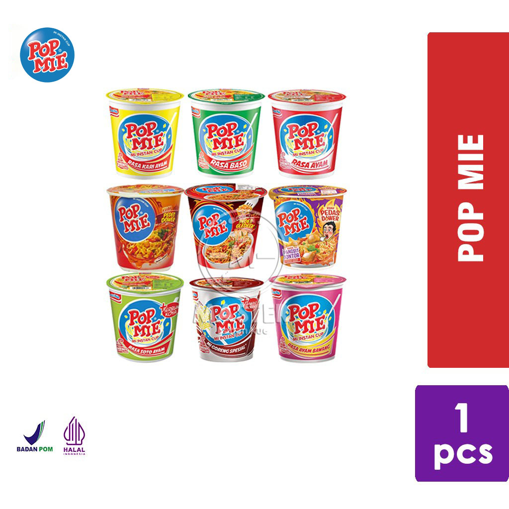 

Mie Instan Cup Pop Mie Kuah Goreng All Varian [1 Pcs]