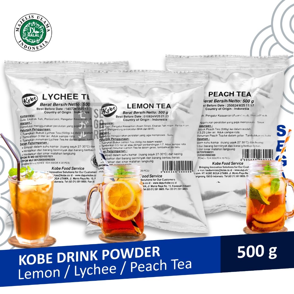 

KOBE Tea Powder Drink | Teh Bubuk Tea Halal All Varian 500 gram