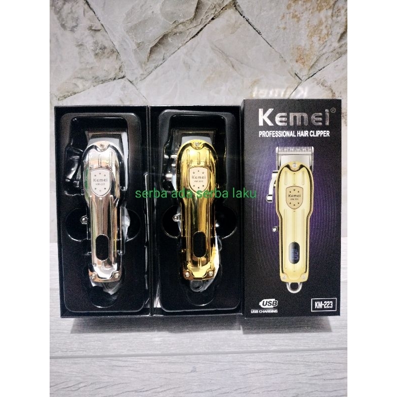 KEMEI KM 223 Mesin Cukur Rambut Digital Hair Clipper Charger LED
