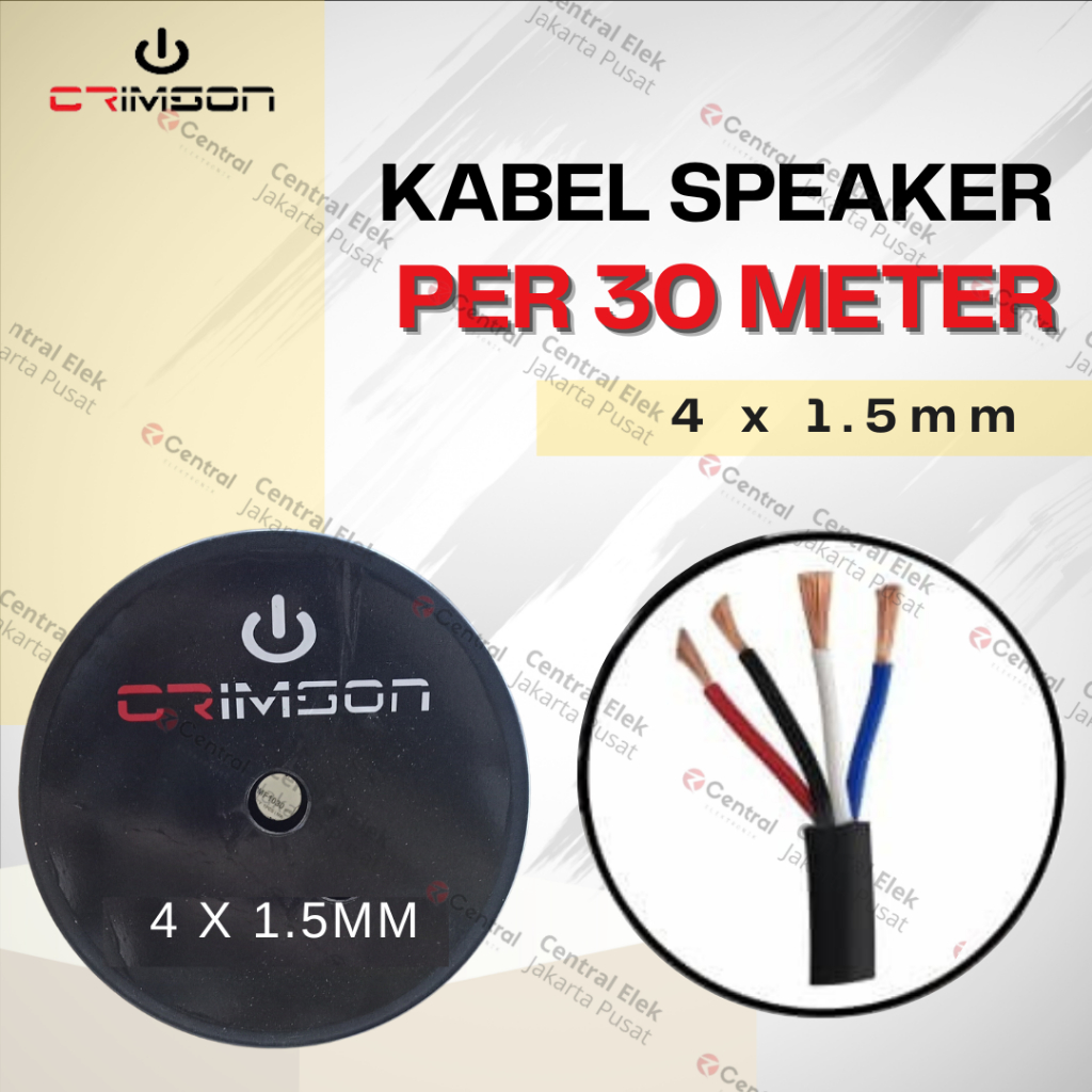 kabel speaker isi 4 crimson 4x1.5 mm 30 meter