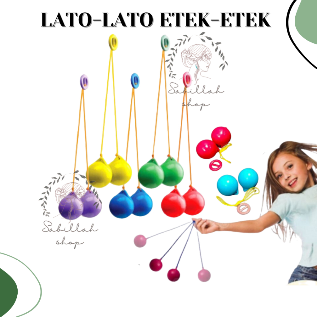 LATO-LATO ETEK-ETEK -Mainan Viral Latto Latto -Mainan Tempo Dulu Mainan Lato Lato Etek -MAINAN ANAK 