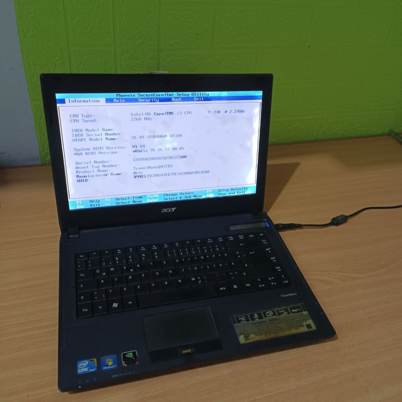 motherboard mainboard mobo normal laptop Acer Travelmate 8472TG core i3 ram 4gb