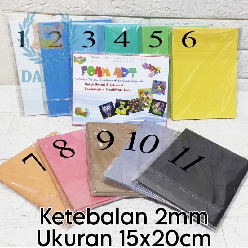 

BUSA FOAM ART WARNA Ukuran 15x20 Ide Kreatif Prakarya 1pak isi 4 Lembar