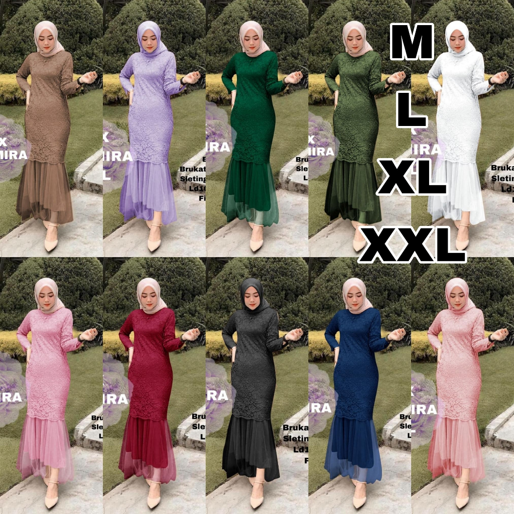 MX CELMIRA / M L XL XXL / READY 19 WARNA / MAXI BRUKAT TILE / GAMIS DUYUNG / DRESS MEWAH / DRESS DUY