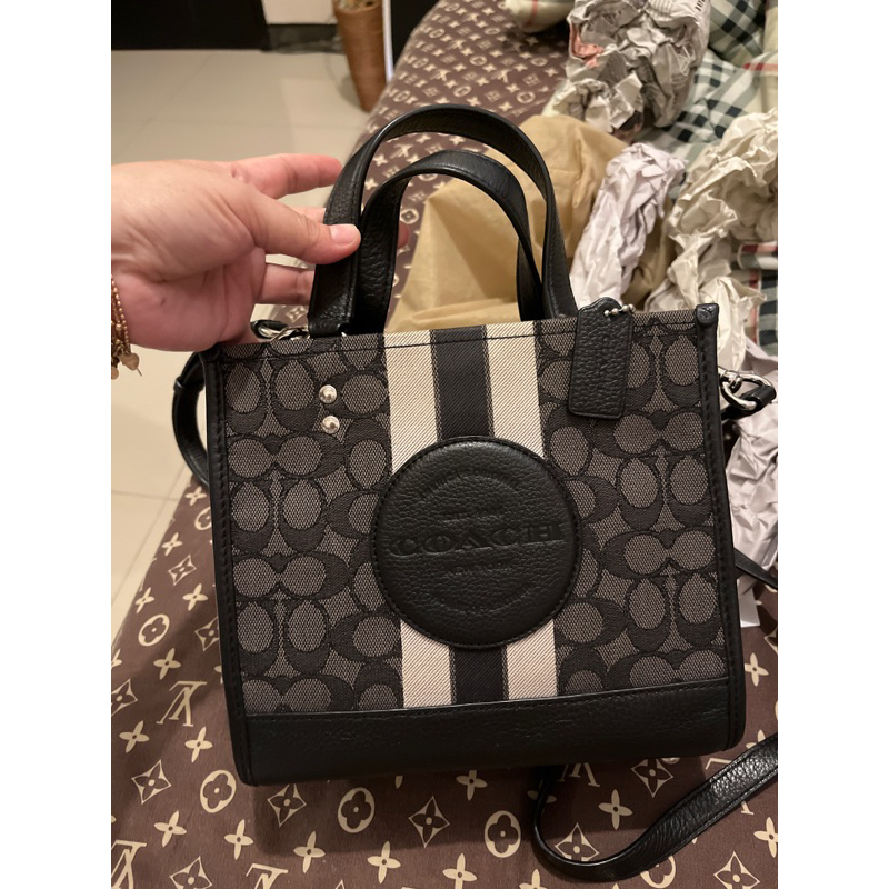 PRELOVED TAS SHOULDER BAG HAND BAG COACH DEMPSEY 22 ORIGINAL WARNA HITAM