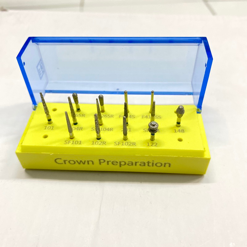 Dental diamond bur Kit high speed set bur finishing cavity preparasi / bur Composite & bur porcelen/