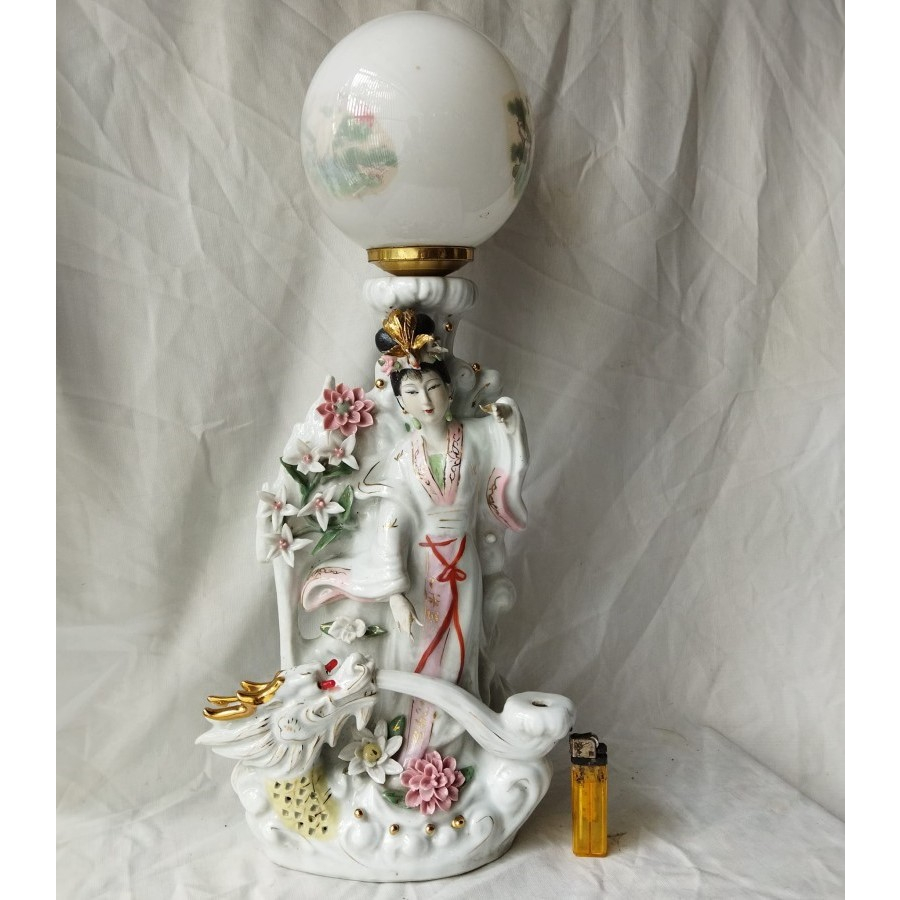 Pajangan Lampu Keramik Patung Kwan Im GOSEND ONLY