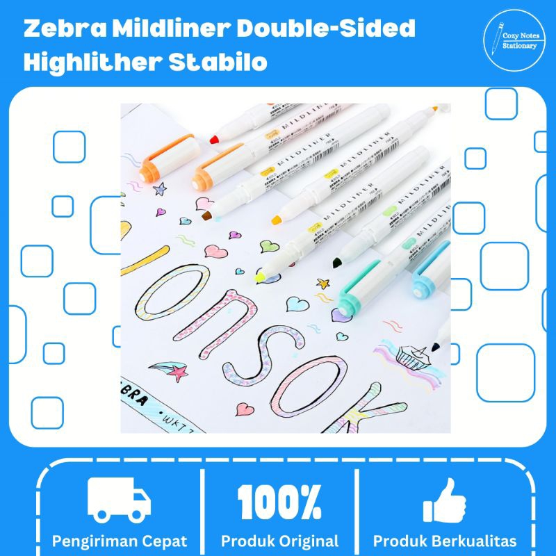 

Zebra Mildliner Double-Sided Highlither Stabilo Stabilo untuk Belajar Stabilo Kuning
