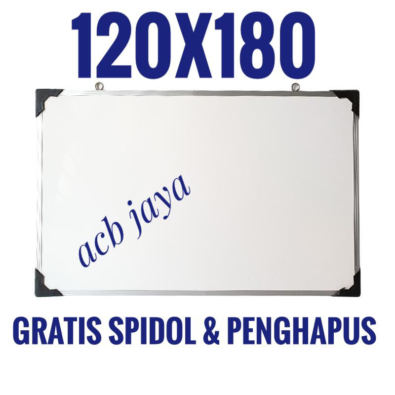

Papan Tulis anak Whiteboard uk 120 x 180 Free spidol & Hapus
