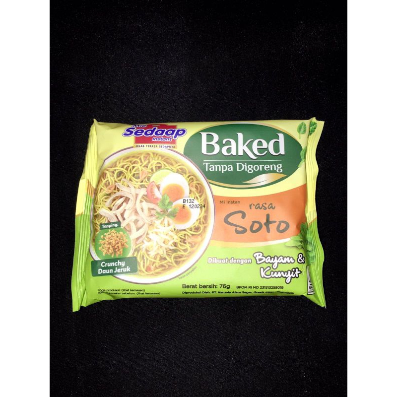 

mie sedaap baked tanpa digoreng rasa soto