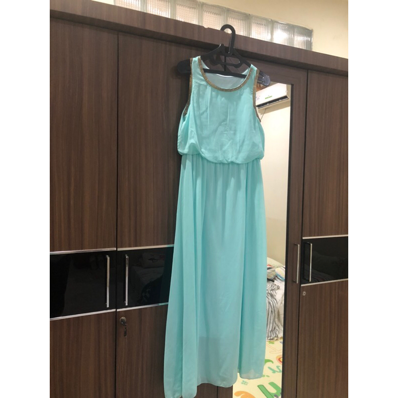 Dress Panjang Hijau mint
