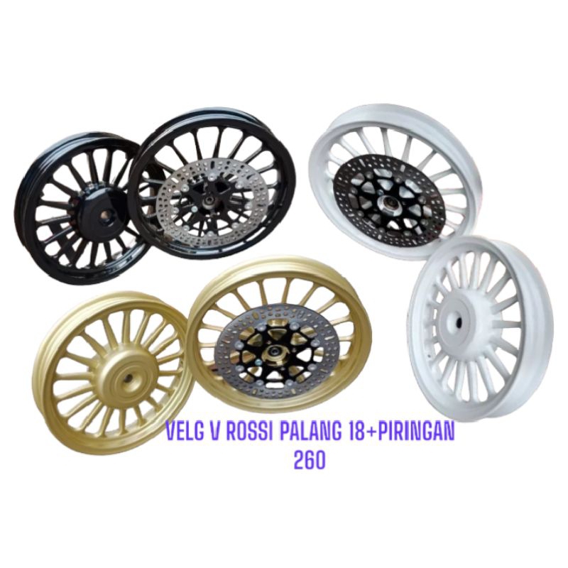 VELG PELAK V ROSSI GALAXY 2  PALANG 18 +PIRNGAN &BREKET VARIO/SCOOPY/GENIO/GENIO