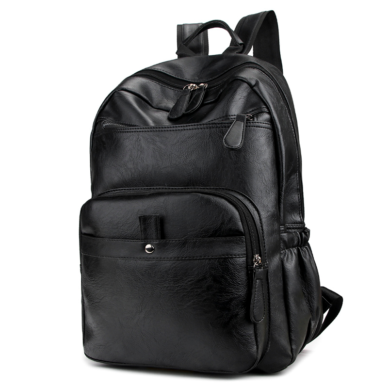 Merek Baru 100% Kulit Asli Pria Ransel Fashion Nyata Kulit Alami Mahasiswa Ransel Anak Mewah Bisnis 
