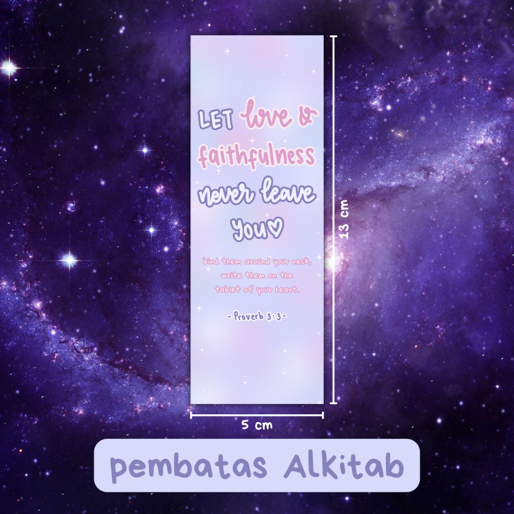 

Pembatas Alkitab - Let Love and Faithfulness Never Leave You ♡ | Traditional Individual Bookmark Alkitab Buku Rohani