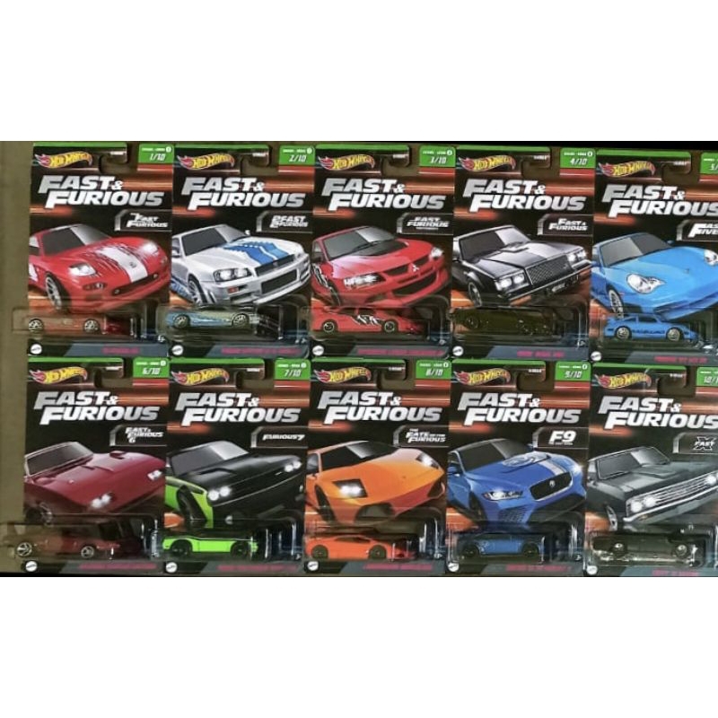 Hotweels Hot Wheels fast and forious wave 2 serie 2 original 10 pcs